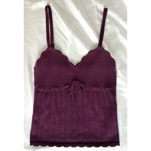 Brand New Aritzia Wilfred Soloist Cami Tank Top in Marooned Red Size XS